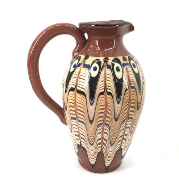 Vintage Bulgarian Pottery Handmade Troyan Redware Terracotta 11 pieces - Picture 6 of 10